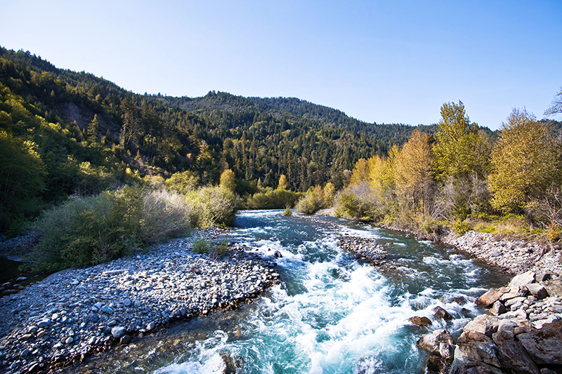 Blue Creek flows near the confluence of the Klamath River in Humboldt County. Photo courtesy of Western Rivers Conservancy